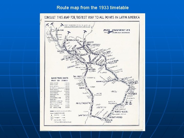 Route map from the 1933 timetable 
