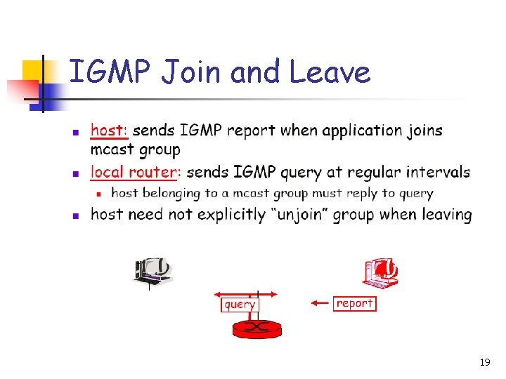 IGMP Join and Leave 19 