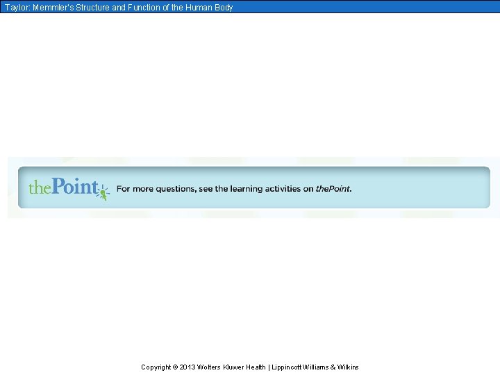 Taylor: Memmler’s Structure and Function of the Human Body Copyright © 2013 Wolters Kluwer