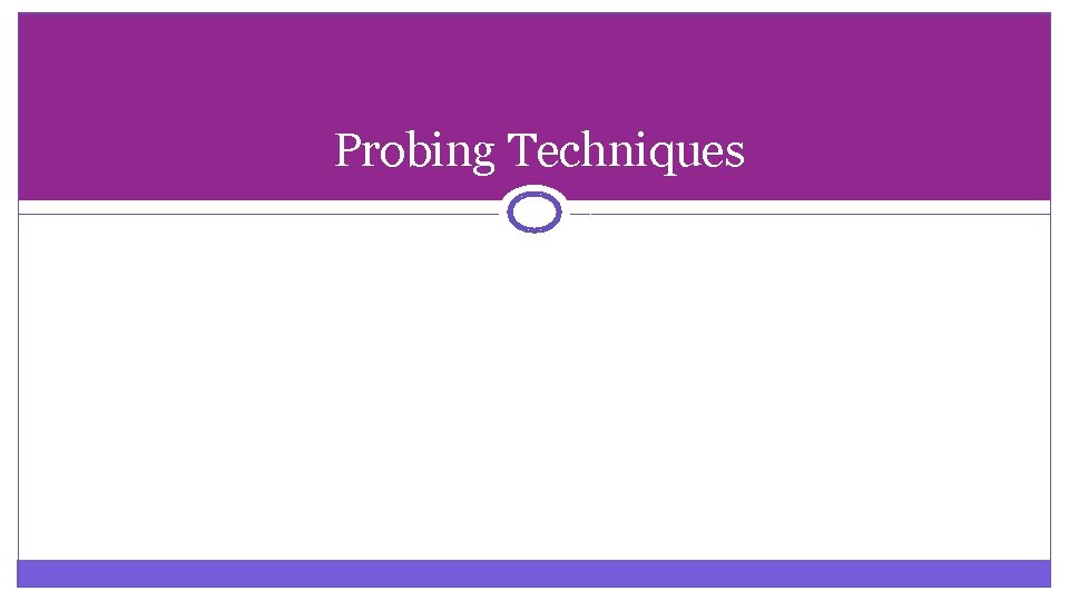 Probing Techniques 