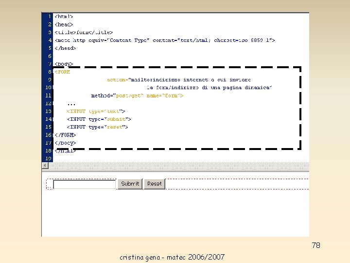 HTML 78 cristina gena - matec 2006/2007 HTML 78 cristina gena - matec 2006/2007