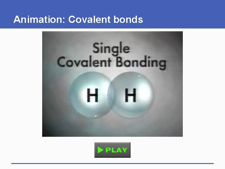 Animation: Covalent bonds 