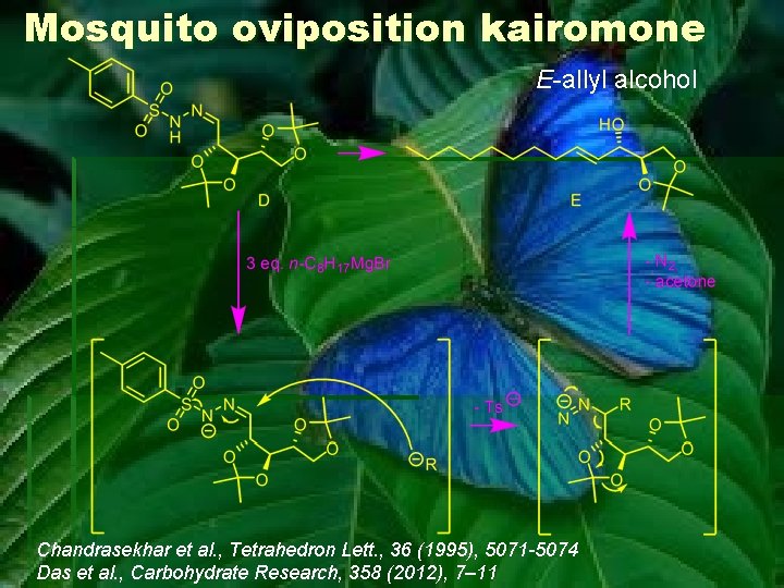 Mosquito oviposition kairomone E-allyl alcohol Chandrasekhar et al. , Tetrahedron Lett. , 36 (1995),