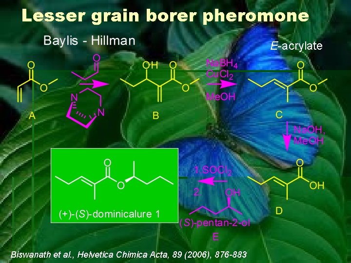 Lesser grain borer pheromone E-acrylate Biswanath et al. , Helvetica Chimica Acta, 89 (2006),