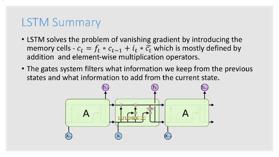 . LSTM Summary • 