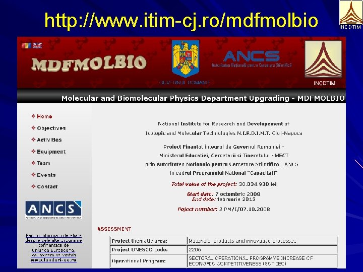 http: //www. itim-cj. ro/mdfmolbio INCDTIM 19 