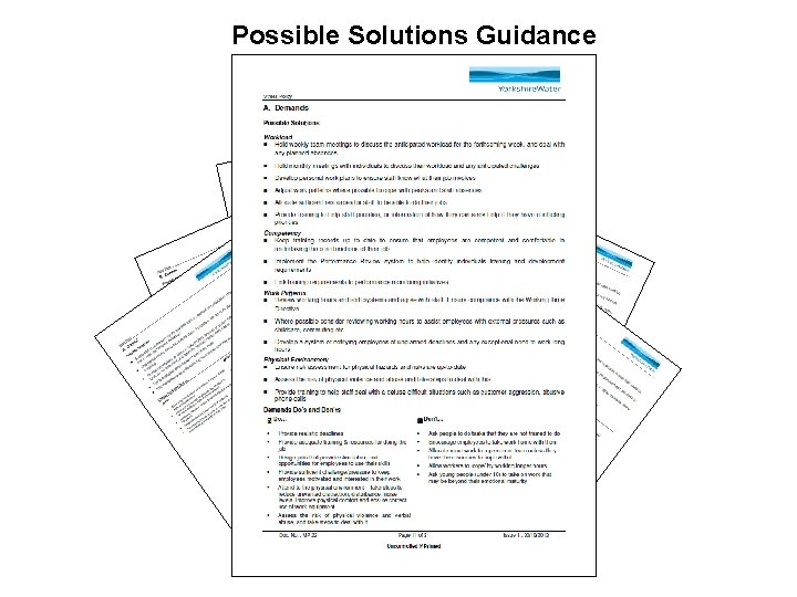 Possible Solutions Guidance 