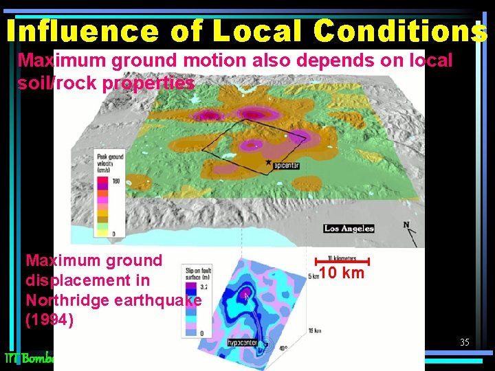 Influence of Local Conditions Maximum ground motion also depends on local soil/rock properties Maximum