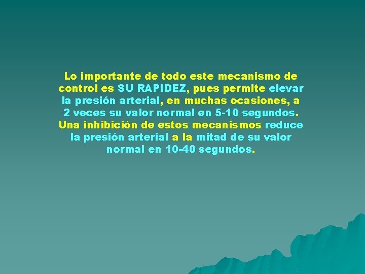 Lo importante de todo este mecanismo de control es SU RAPIDEZ, pues permite elevar Lo importante de todo este mecanismo de control es SU RAPIDEZ, pues permite elevar