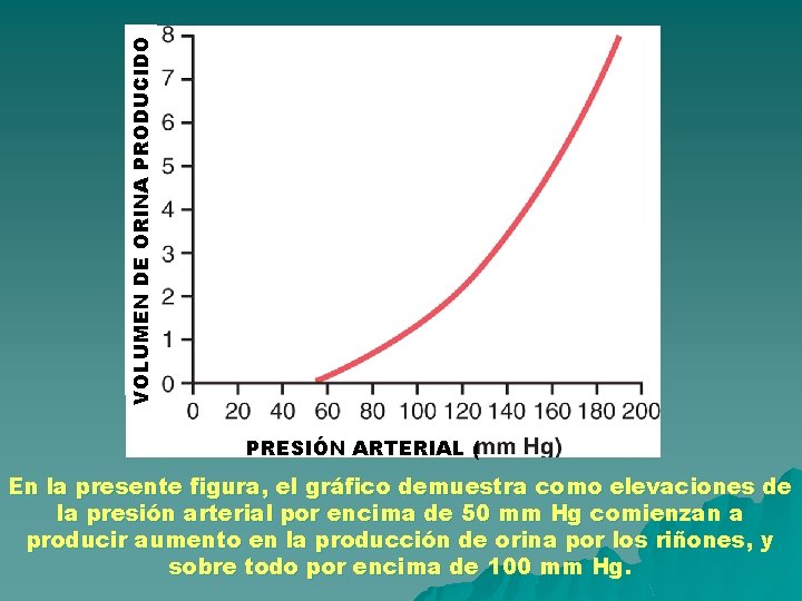 VOLUMEN DE ORINA PRODUCIDO PRESIÓN ARTERIAL ( En la presente figura, el gráfico demuestra VOLUMEN DE ORINA PRODUCIDO PRESIÓN ARTERIAL ( En la presente figura, el gráfico demuestra