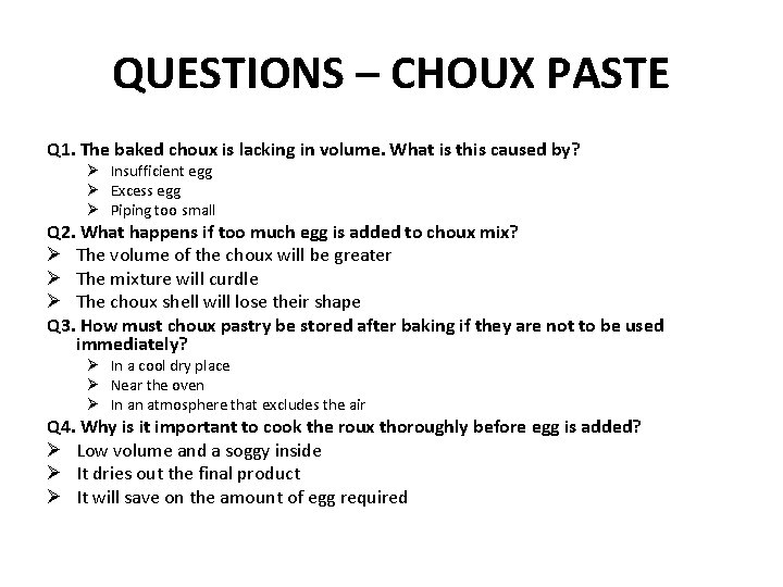 SELECTION OF MATERIALS FOR CHOUX PASTRY Kshs 800