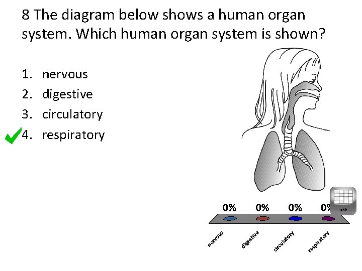 8 The diagram below shows a human organ system. Which human organ system is