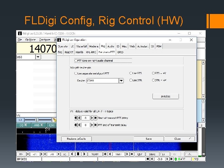 FLDigi Config, Rig Control (HW) 