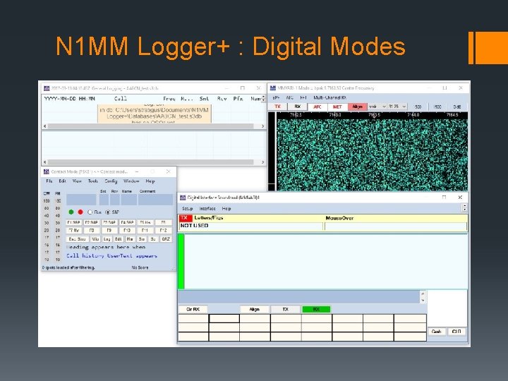 N 1 MM Logger+ : Digital Modes 