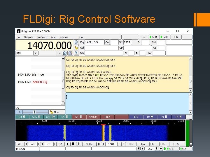 FLDigi: Rig Control Software 