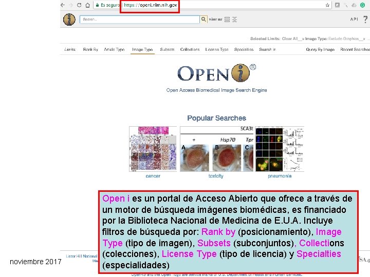 noviembre 2017 Open i es un portal de Acceso Abierto que ofrece a través