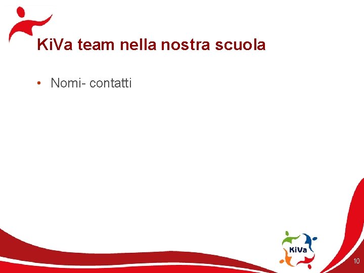 Ki. Va team nella nostra scuola • Nomi- contatti 10 