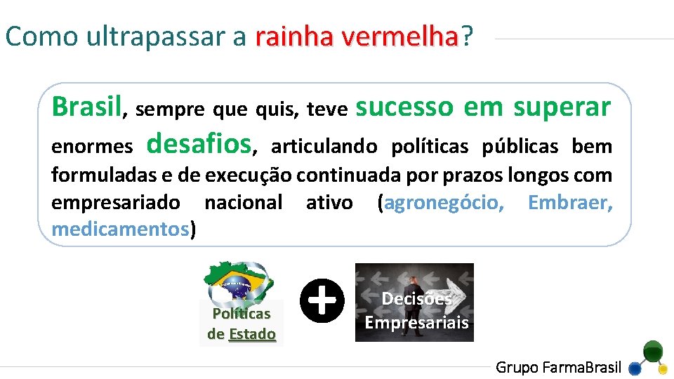 Como ultrapassar a rainha vermelha? vermelha Brasil, sempre quis, teve sucesso em superar enormes