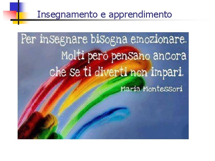 Insegnamento e apprendimento 