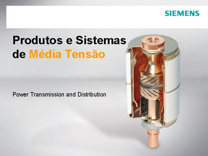 Produtos e Sistemas de Média Tensão Power Transmission and Distribution 