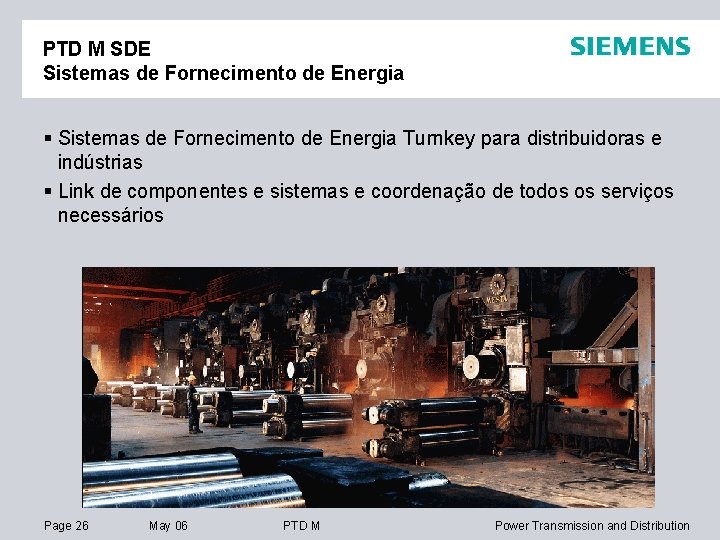 PTD M SDE Sistemas de Fornecimento de Energia § Sistemas de Fornecimento de Energia