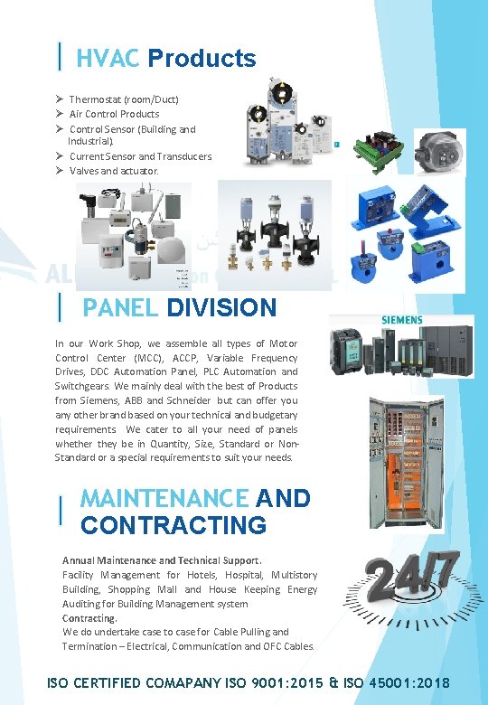 HVAC Products POWER SOLUTIONS Ø Thermostat (room/Duct) Ø Air Control Products Ø Control Sensor