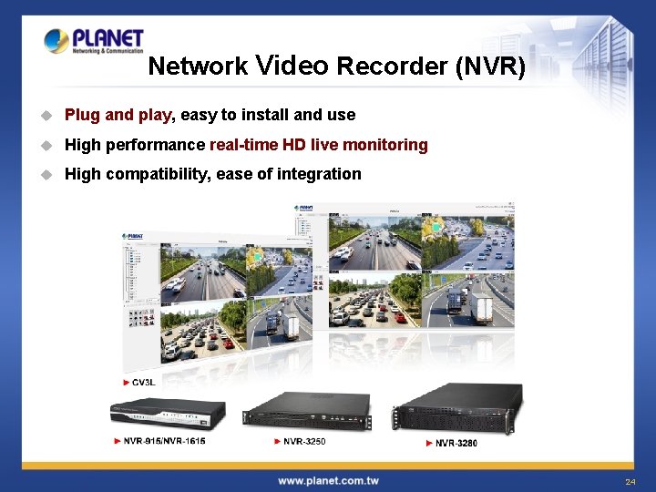 Network Video Recorder (NVR) u Plug and play, easy to install and use u