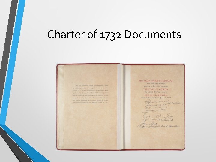 Charter of 1732 Documents 