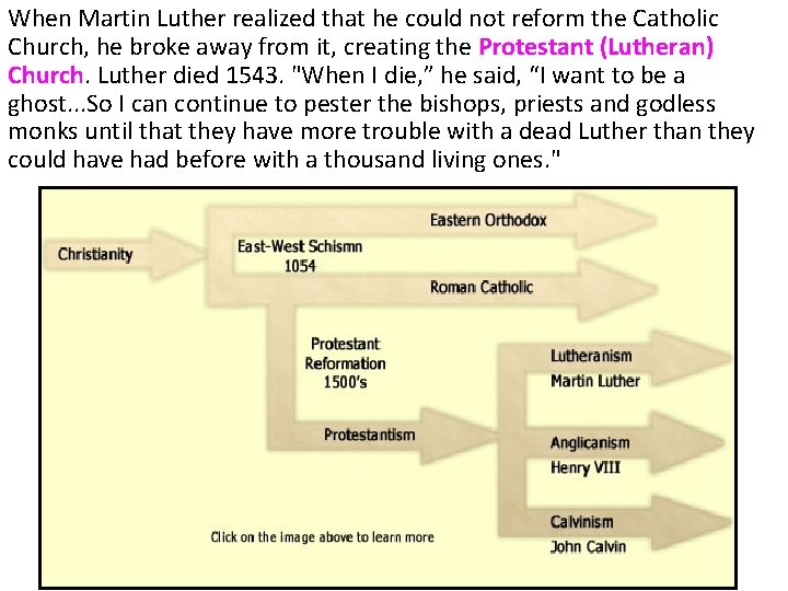 When Martin Luther realized that he could not reform the Catholic Church, he broke