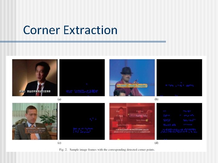Corner Extraction Corner Extraction