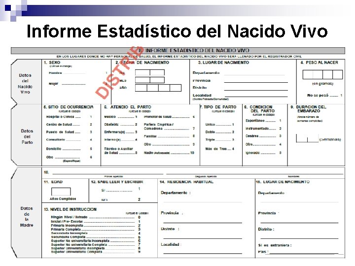 Informe Estadístico del Nacido Vivo 