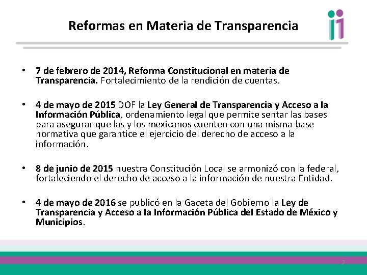 Reformas en Materia de Transparencia • 7 de febrero de 2014, Reforma Constitucional en