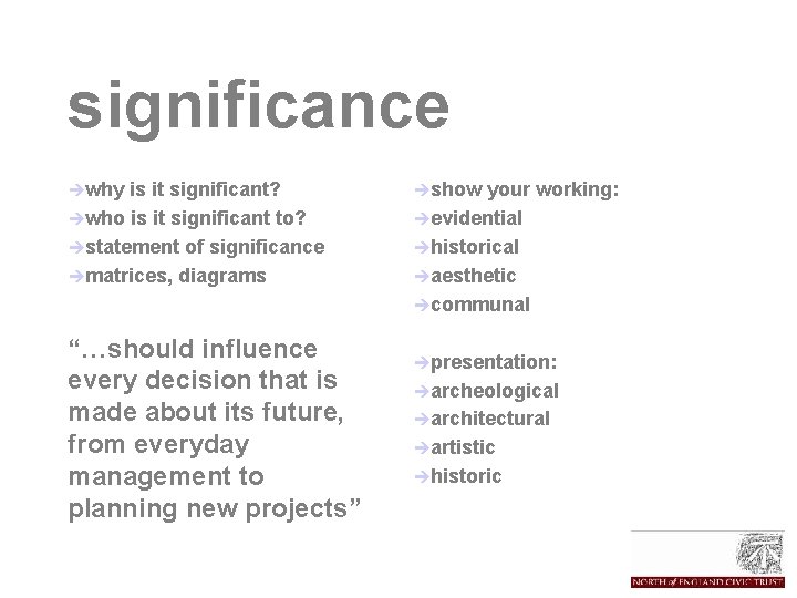 significance èwhy is it significant? èwho is it significant to? èstatement of significance èmatrices,
