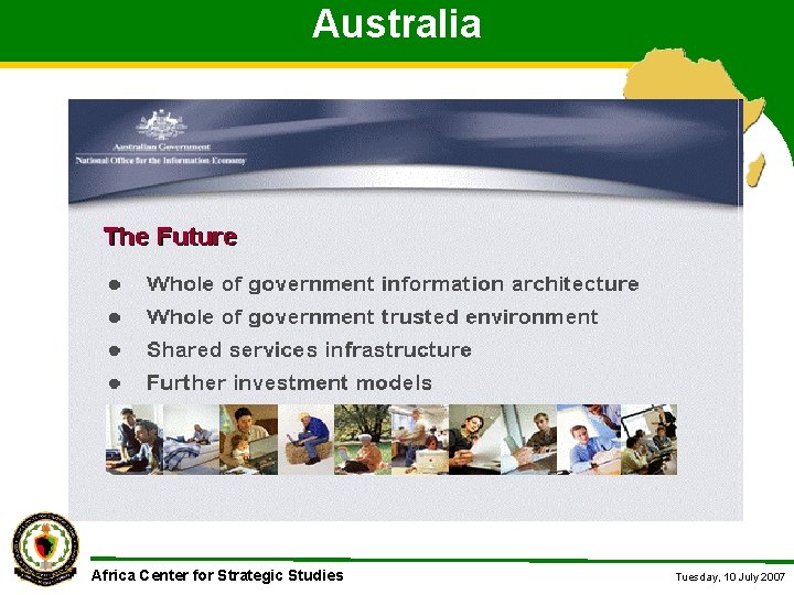 Australia Africa Center for Strategic Studies Tuesday, 10 July 2007 