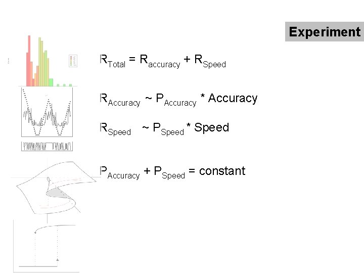 Experiment RTotal = Raccuracy + RSpeed RAccuracy ~ PAccuracy * Accuracy RSpeed ~ PSpeed