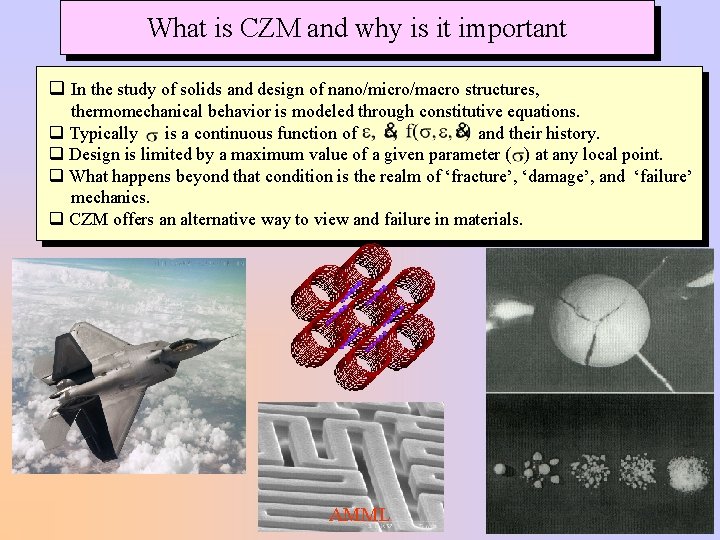 What is CZM and why is it important q In the study of solids What is CZM and why is it important q In the study of solids