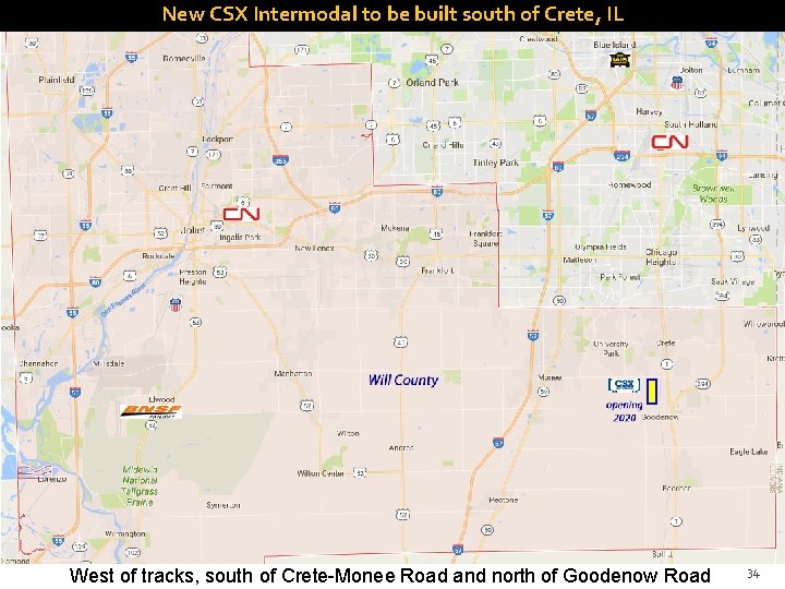 New CSX Intermodal to be built south of Crete, IL West of tracks, south