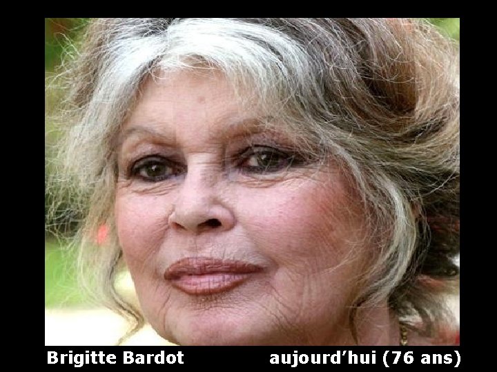 Brigitte Bardot aujourd’hui (76 ans) 