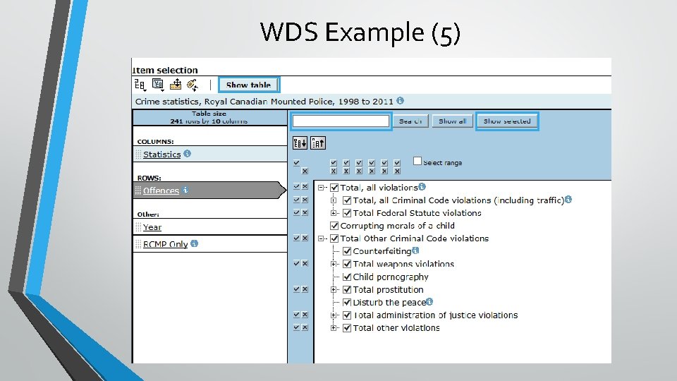 WDS Example (5) 