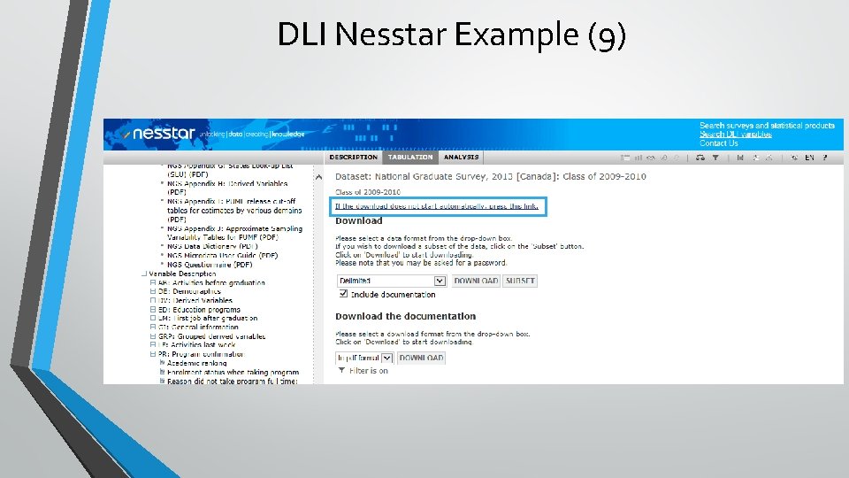 DLI Nesstar Example (9) 