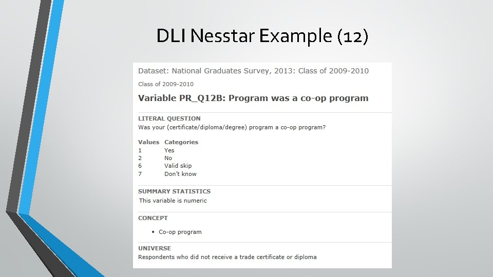 DLI Nesstar Example (12) 