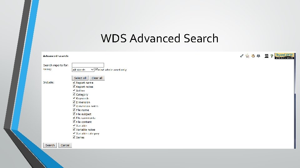 WDS Advanced Search 