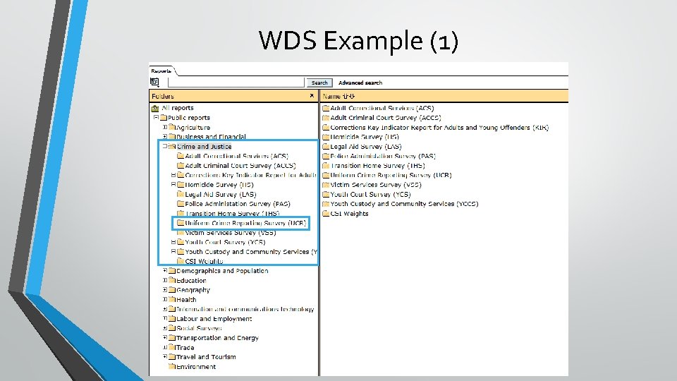 WDS Example (1) 