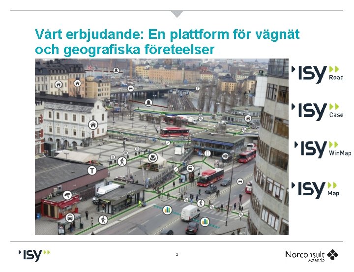 Vårt erbjudande: En plattform för vägnät och geografiska företeelser 2 
