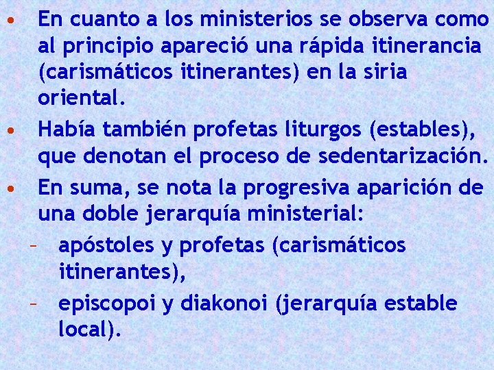  • En cuanto a los ministerios se observa como al principio apareció una