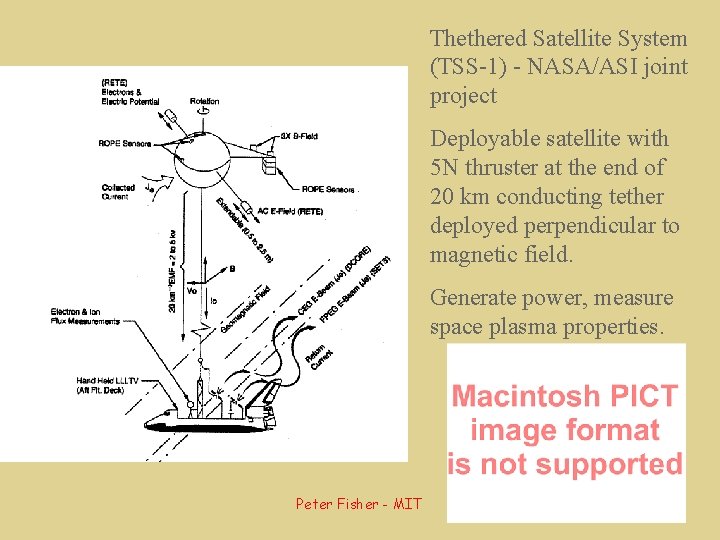 Thethered Satellite System (TSS-1) - NASA/ASI joint project Deployable satellite with 5 N thruster