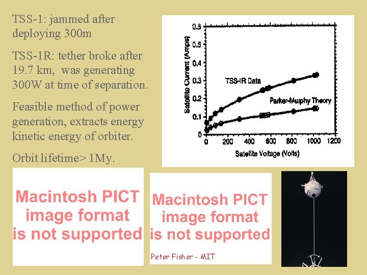 TSS-1: jammed after deploying 300 m TSS-1 R: tether broke after 19. 7 km,