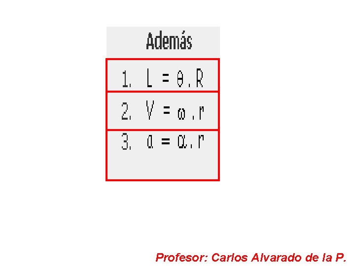 Profesor: Carlos Alvarado de la P. 