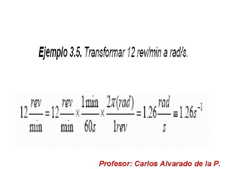 Profesor: Carlos Alvarado de la P. 