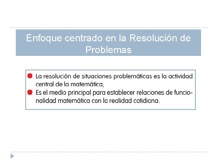 Enfoque centrado en la Resolución de Problemas 